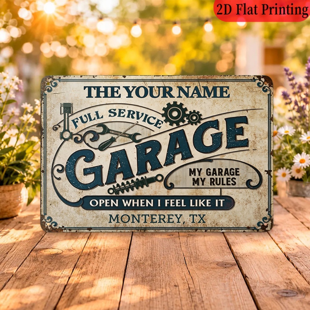 Auto Repair Shop Names - Gepersonaliseerde aangepaste TIN-bord met UW NAAM