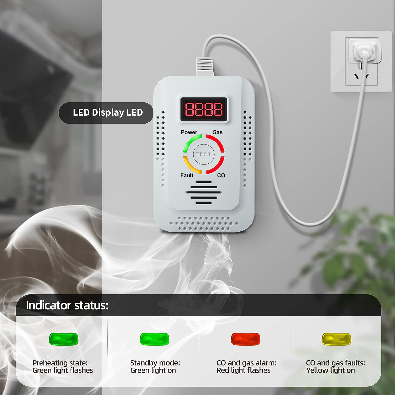 Aardgasdetector 2in1 en koolmo - Smoke Leak Detector recensie en prijs