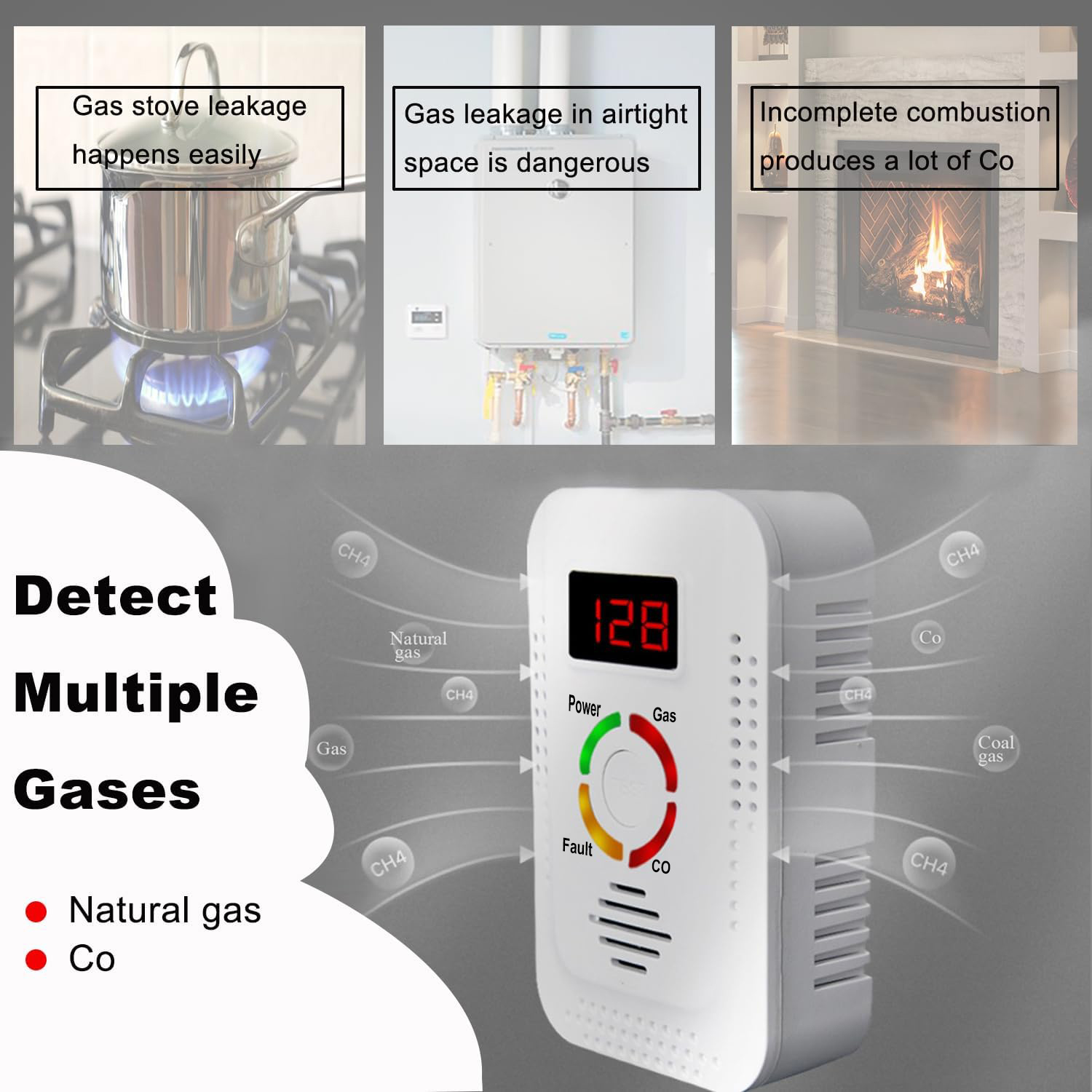 Aardgasdetector 2in1 en koolmo - Smoke Leak Detector recensie en prijs