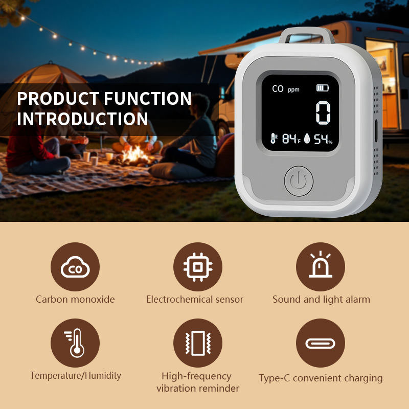 Draagbare CO-koolmonoxidemelde - Smoke Leak Detector recensie en prijs